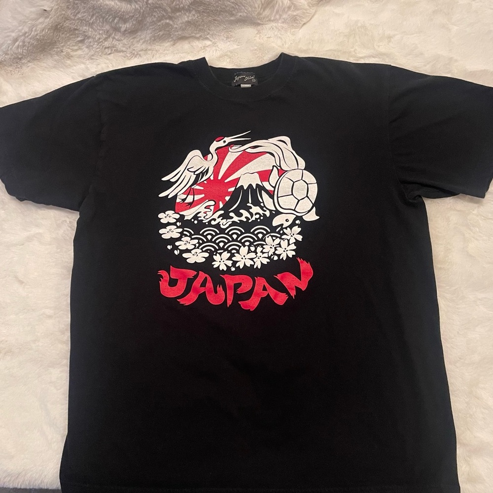 Japan Tsurugame T-shirt Size L - Black-Unisex